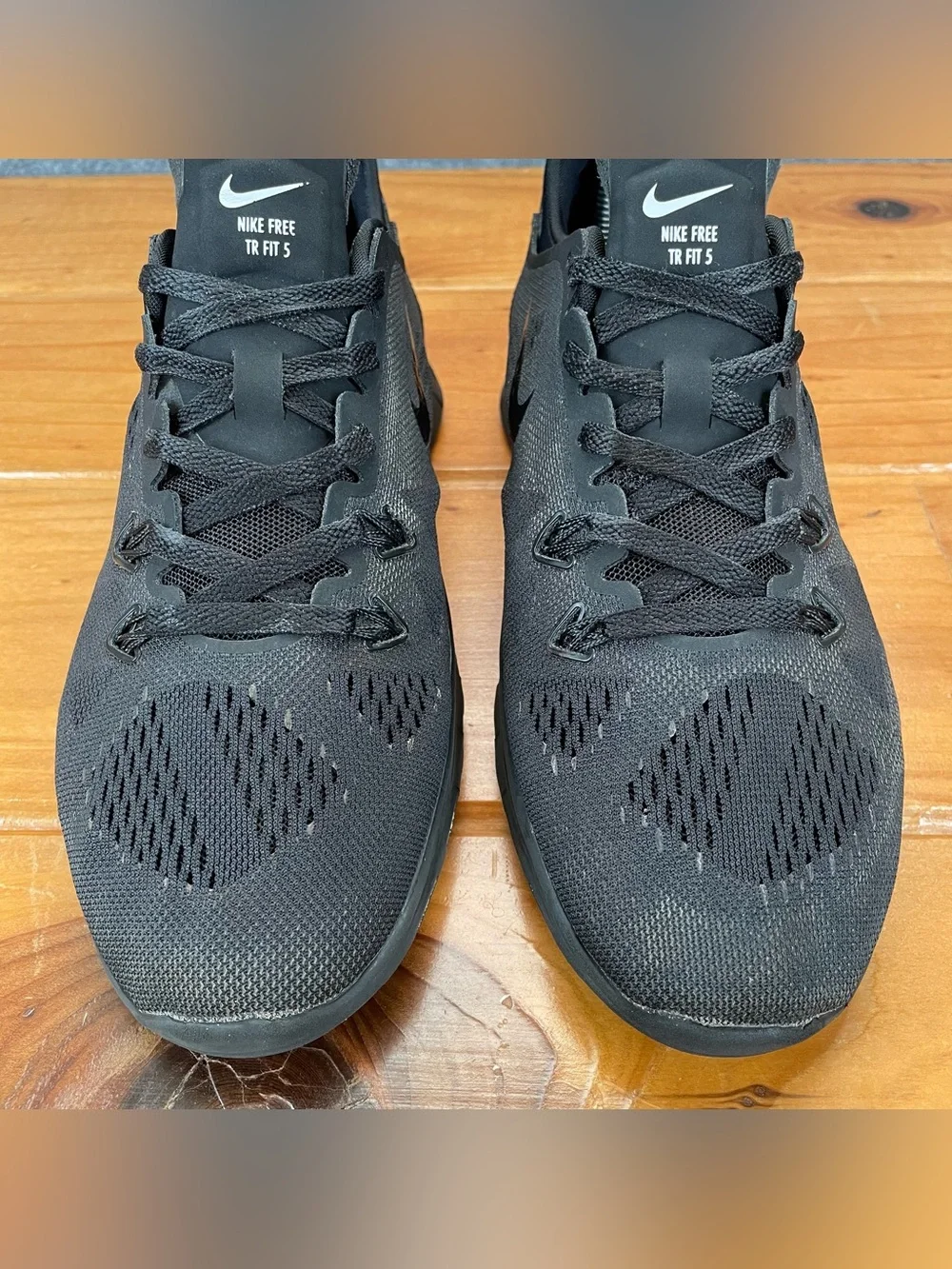 Nike Free 5.0 TR Fit 5 Shoes Womens‎ Size 7.5 Triple Black Running Comfort Gym